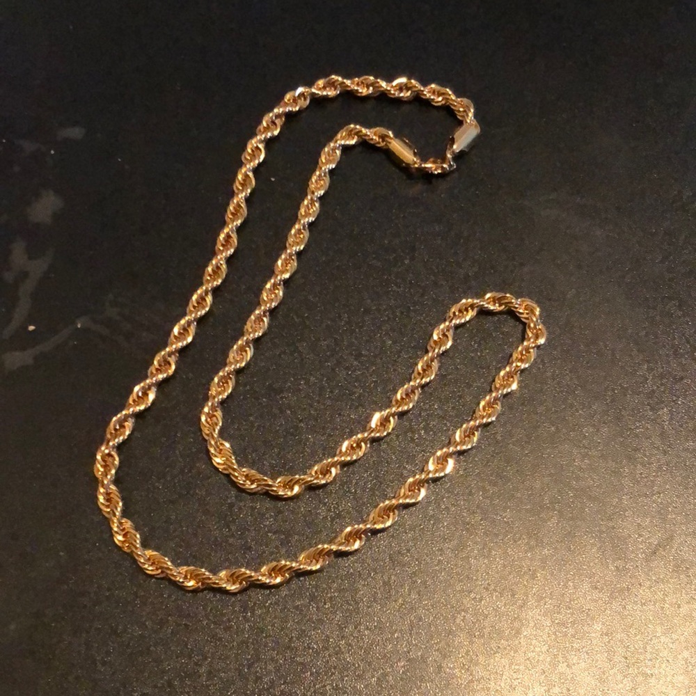 14k gp 22 inch rope necklace
